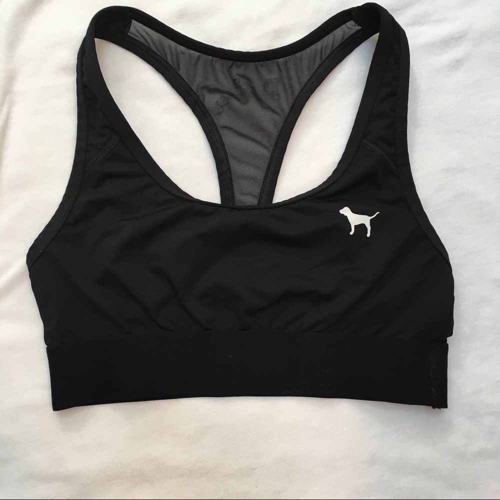 Victoria’s Secret PINK Black Racerback Sports Bra